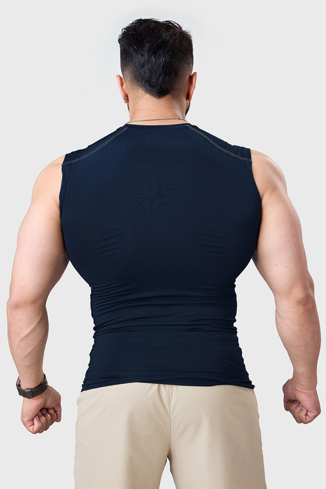 Compression Sleeveless Tank Navy