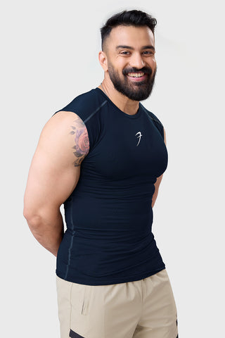 Compression Sleeveless  Tank Navy