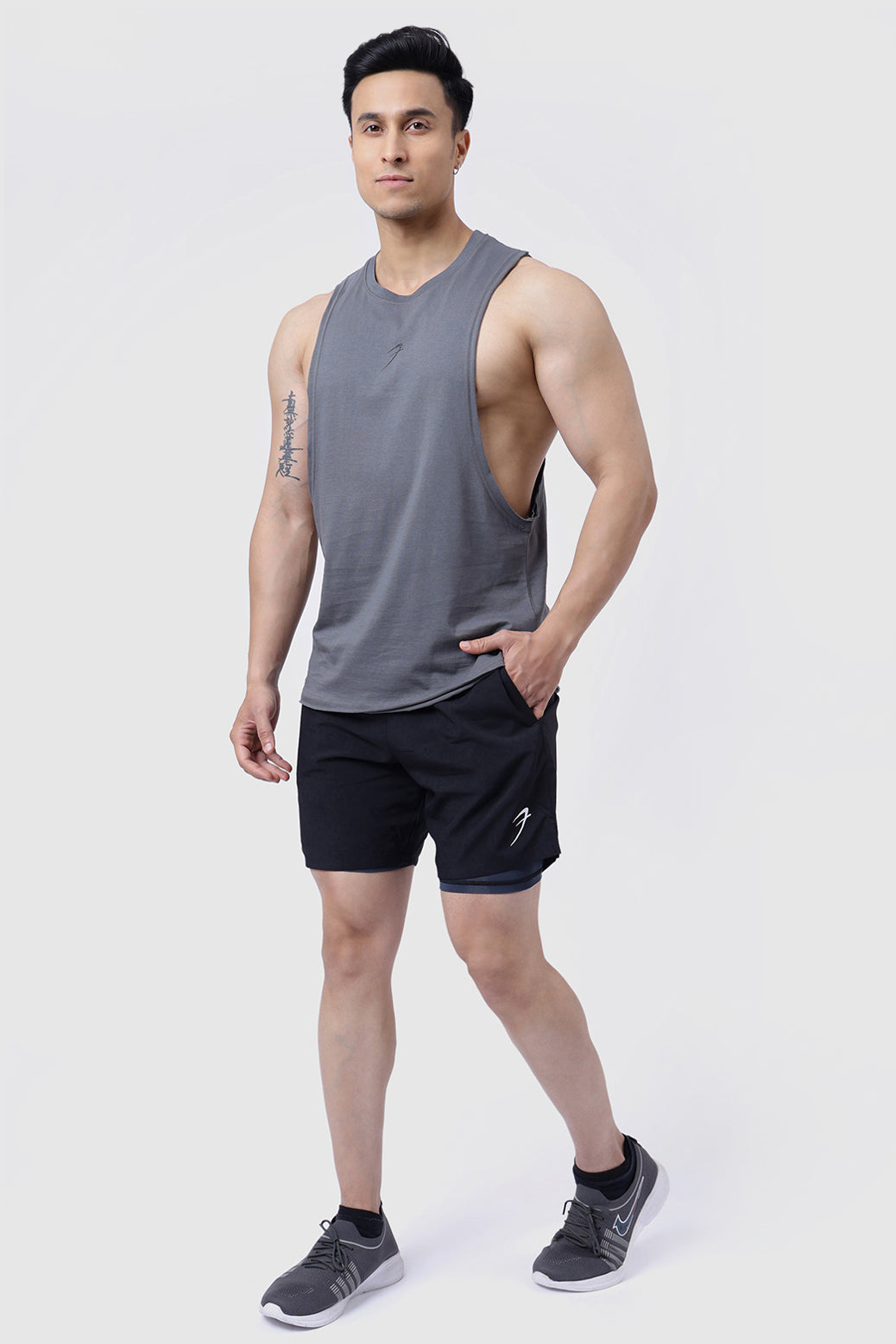 Drift Deep Arm Tank Grey