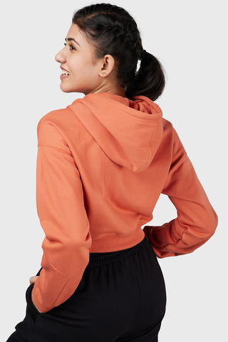 Signature Oversized Cropped Jacket Orange