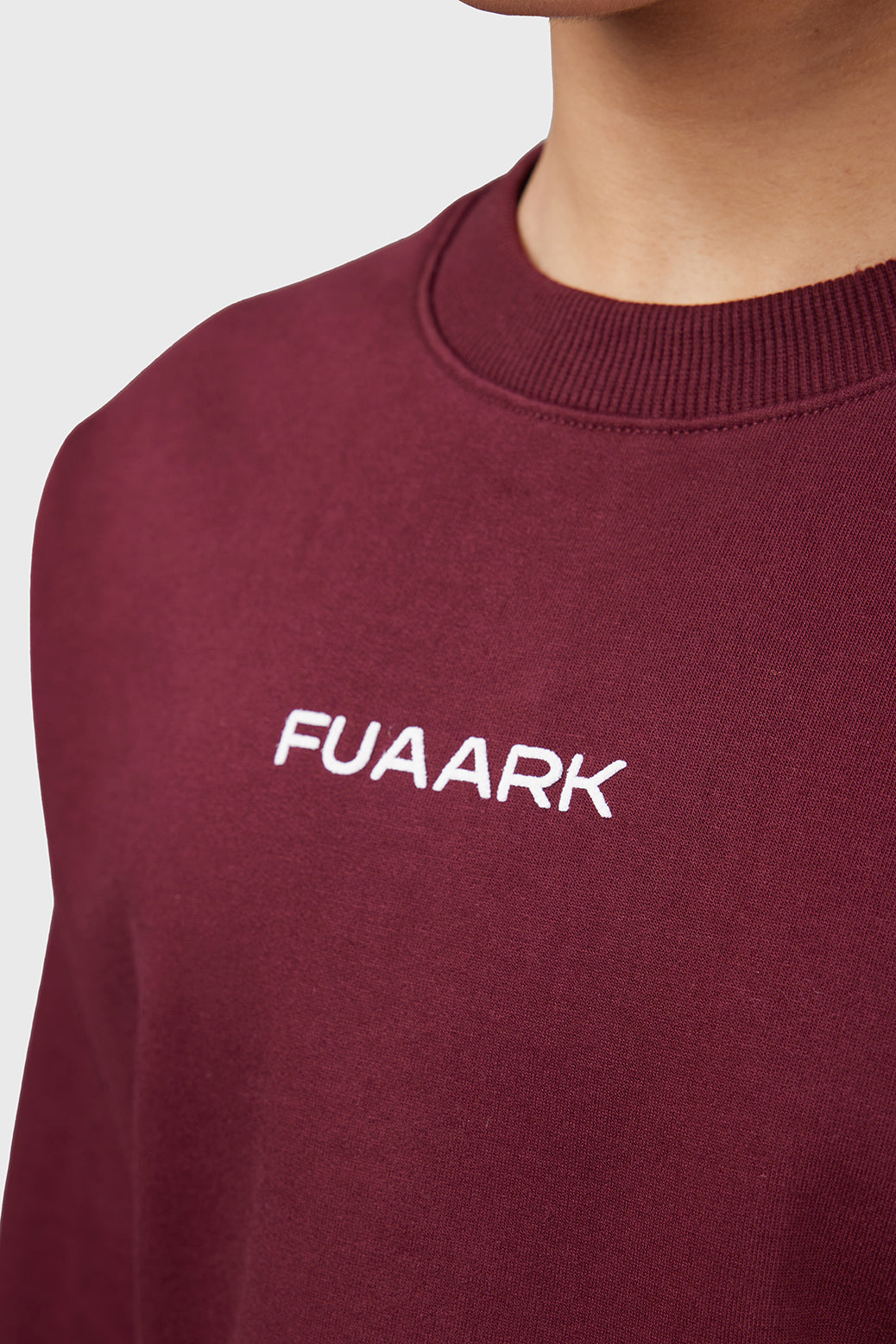Signature Oversized Cropped Sweatshirt Cherry