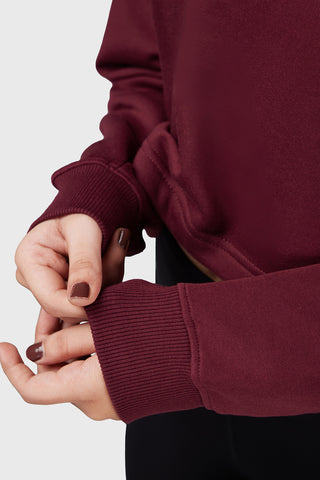 Signature Oversized Cropped Sweatshirt Cherry