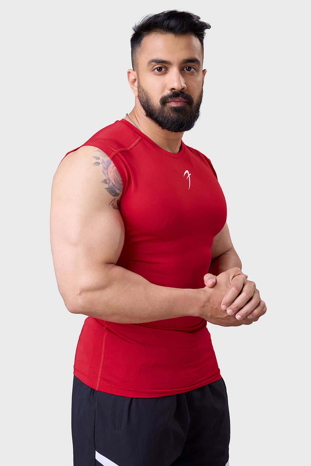 Compression  Sleeveless Tank Red