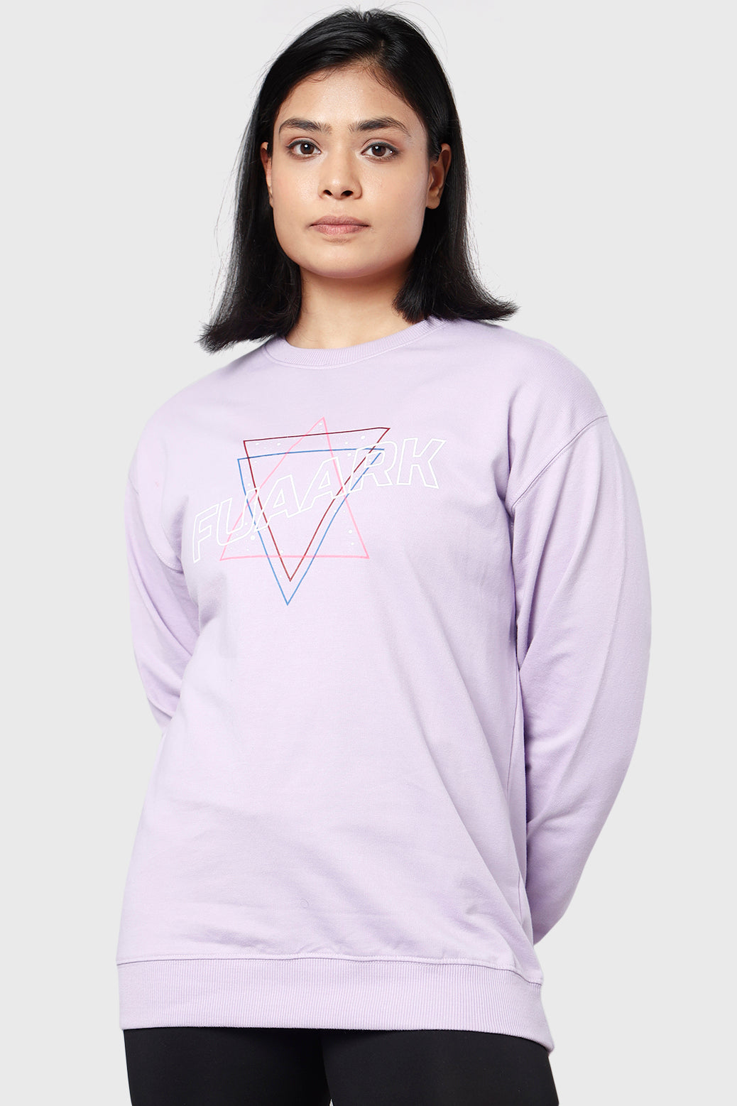 Star Oversized Sweatshirt Lilac