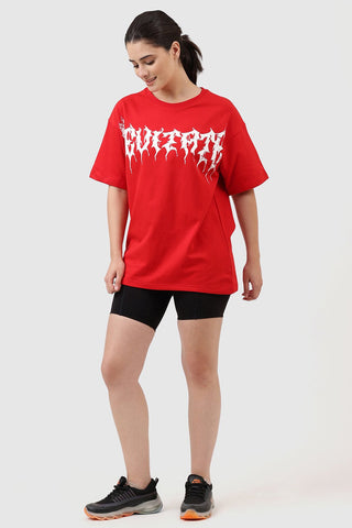 Levitate Oversized T-shirt Red
