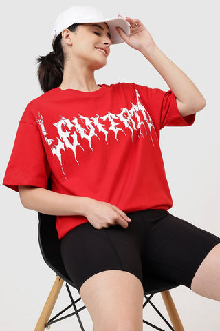 Levitate Oversized T-shirt Red