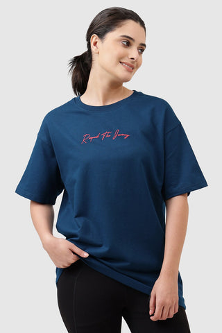 Respect The Journey Oversized T-shirt Teal