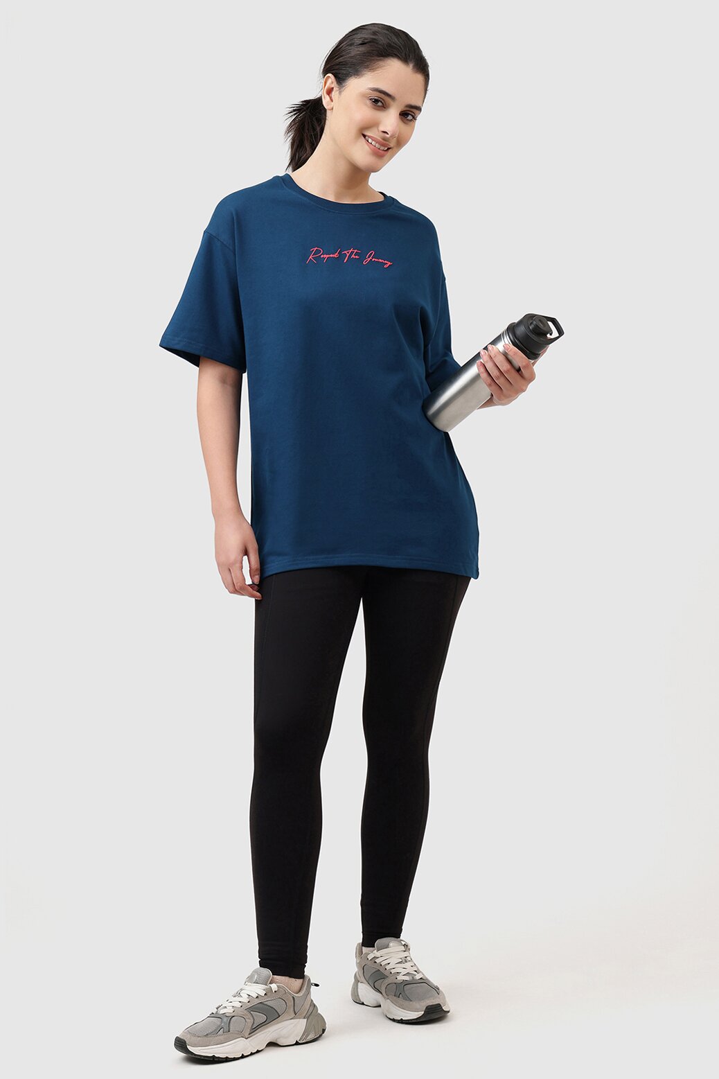 Respect The Journey Oversized T-shirt Teal