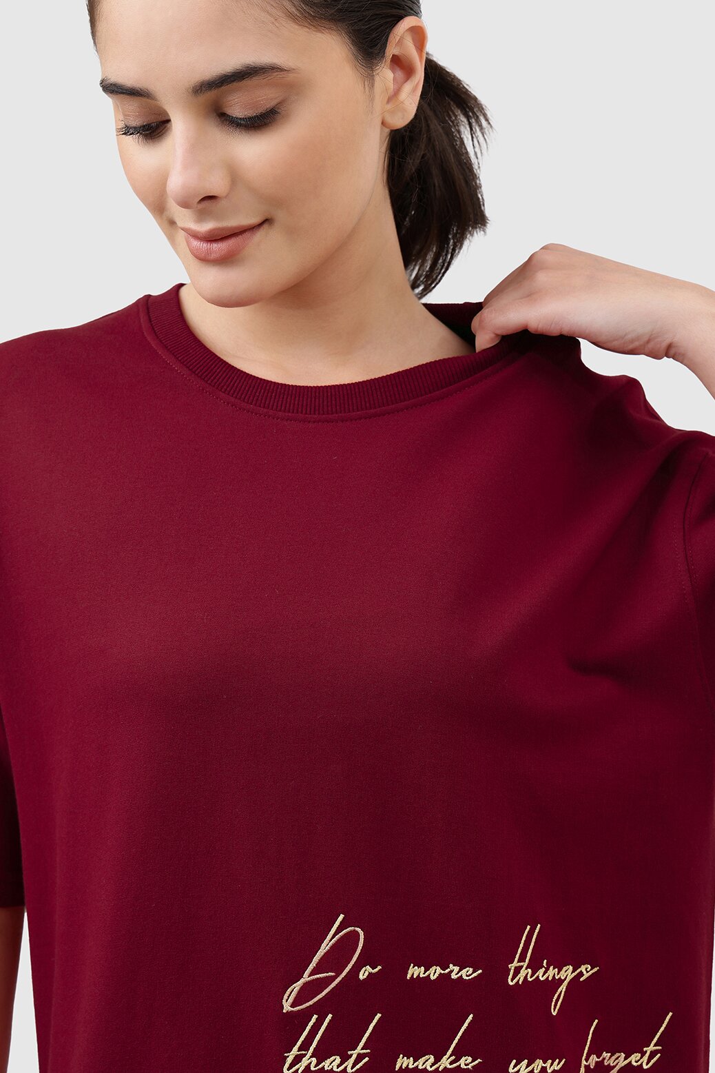 Inspiration Oversized T-shirt Maroon