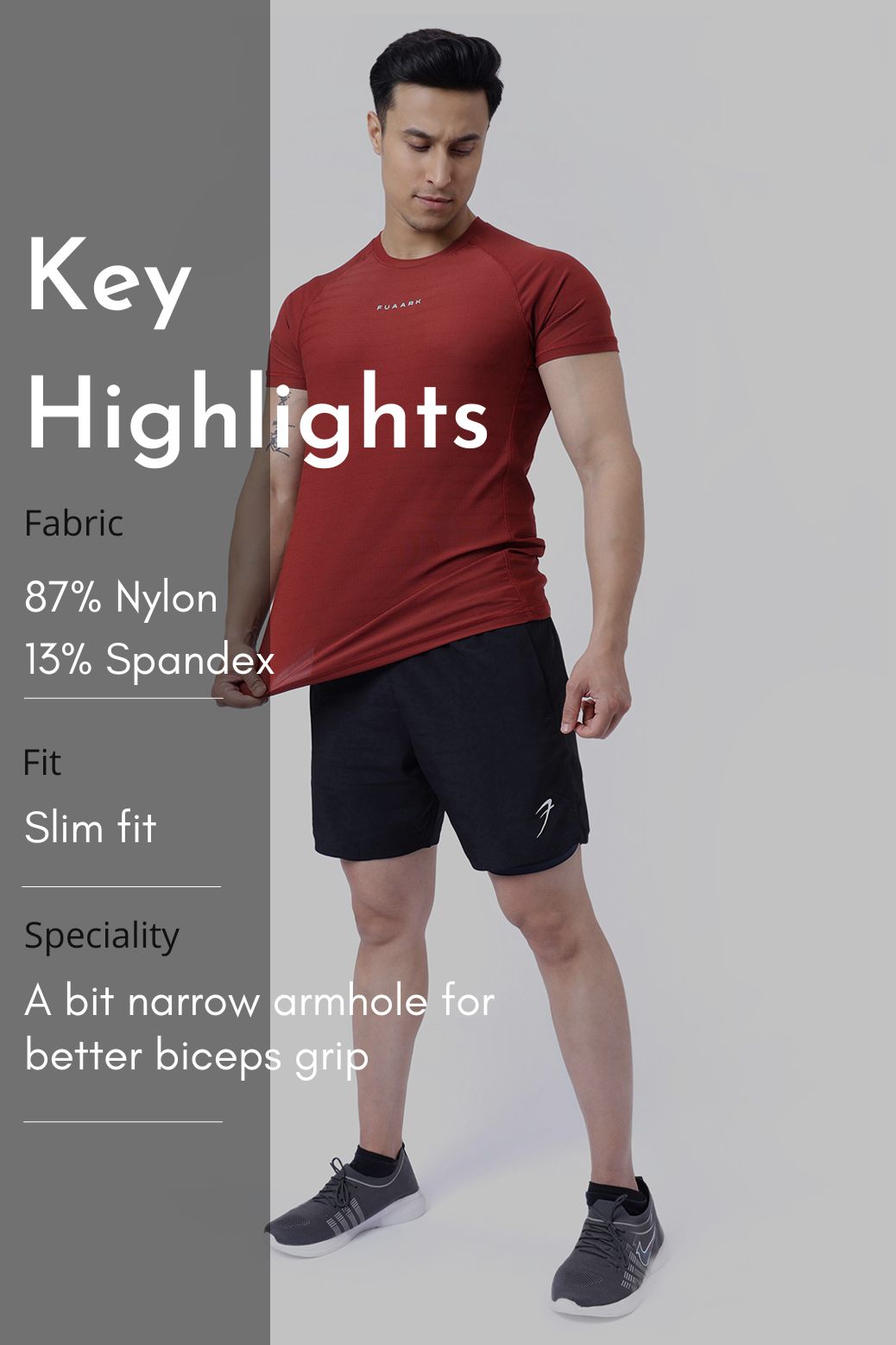 Blaze Nylon T-shirt Salsa Rust