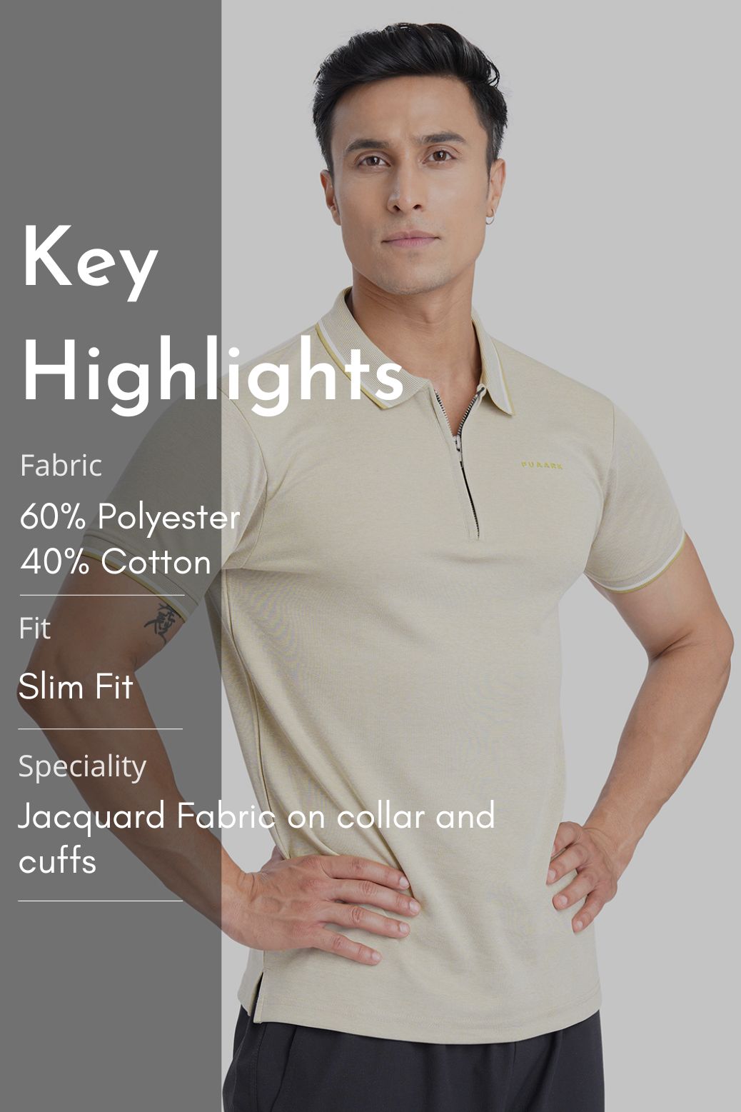 Heritage Polo T-shirt Beige