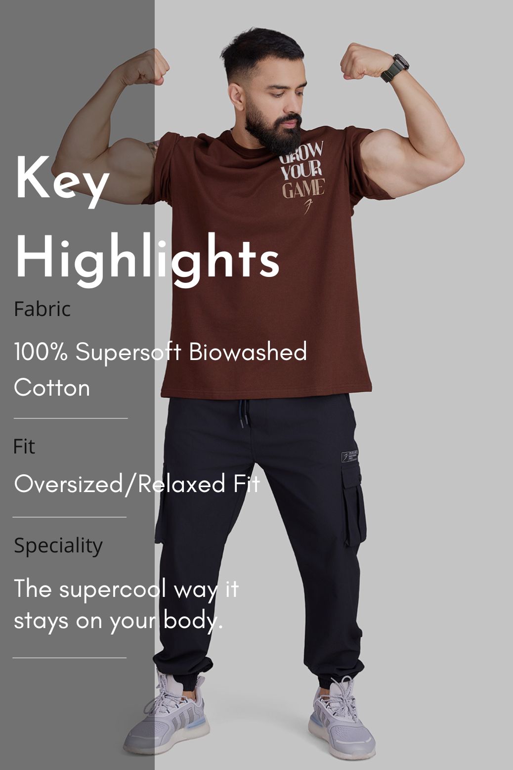 Grow Oversized T-shirts Coffee