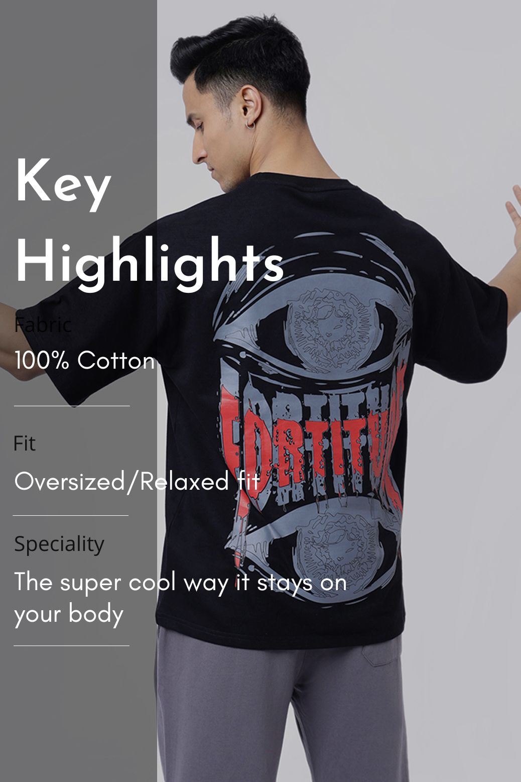 Fortitude Oversized T-shirt Black