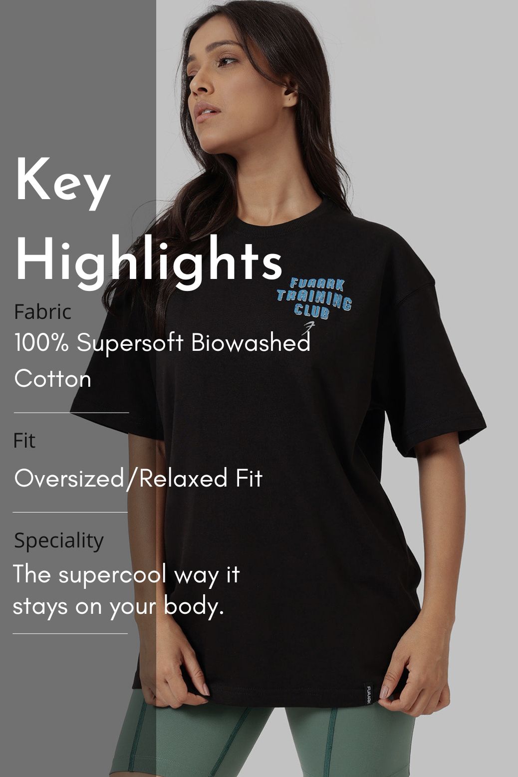 Training Club Oversize T-shirts Black