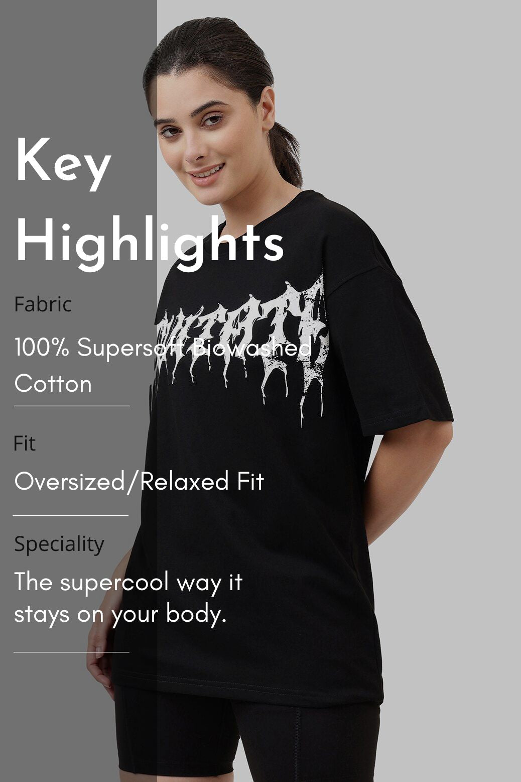 Levitate Oversized T-shirt Black
