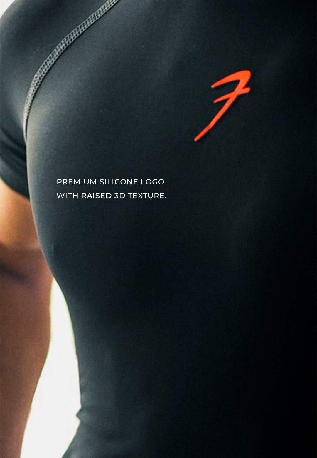 Compression T-shirt Black / Orange Logo
