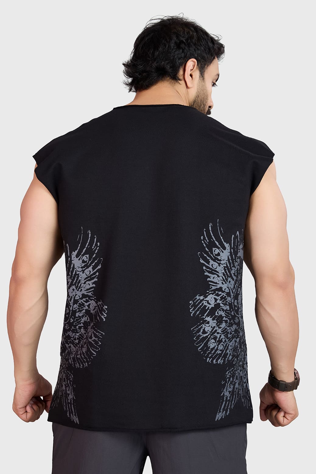 Raw Eagle Capsleeves Tank Black