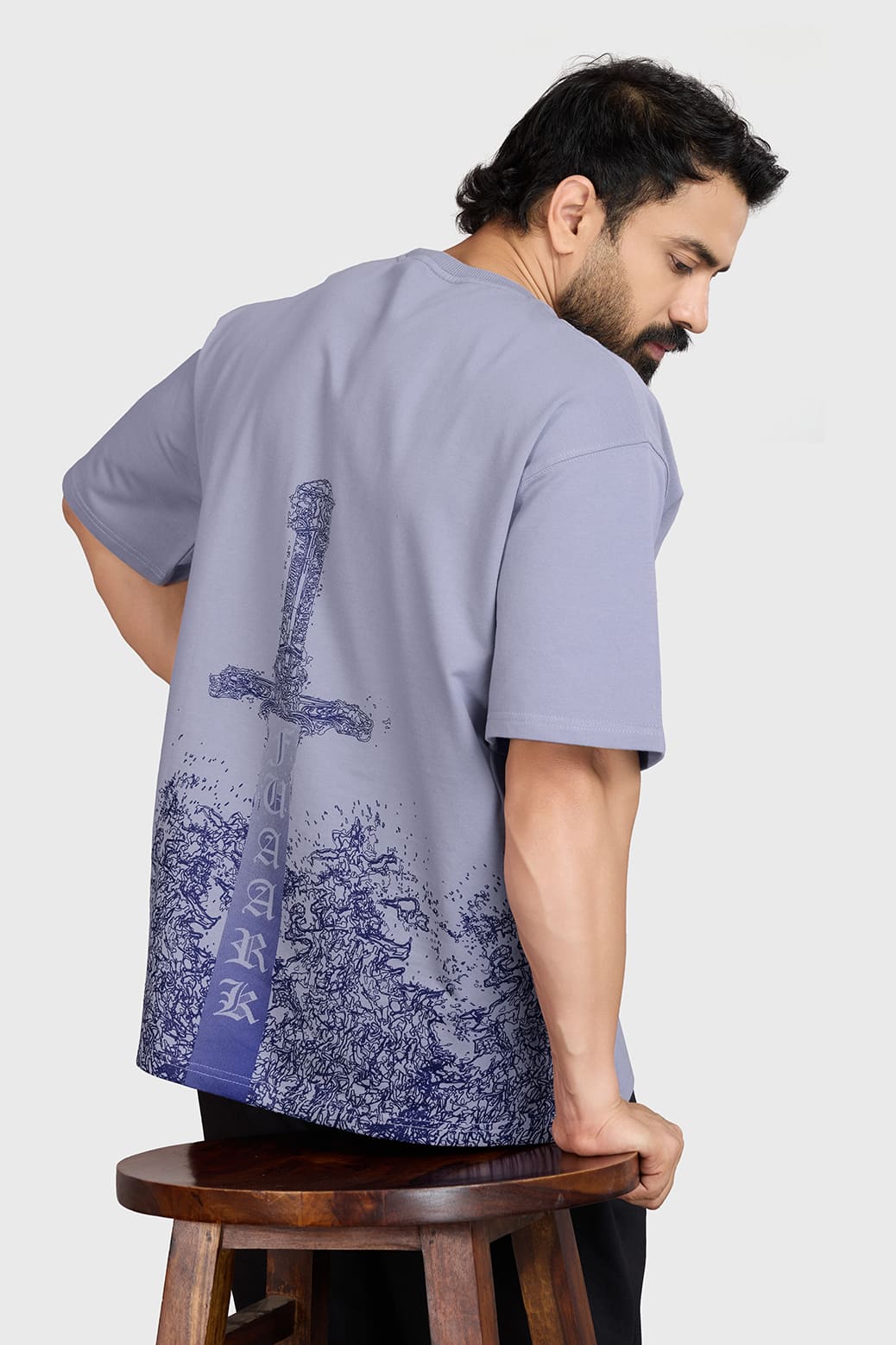 Sword Oversized T-shirt Light Grey
