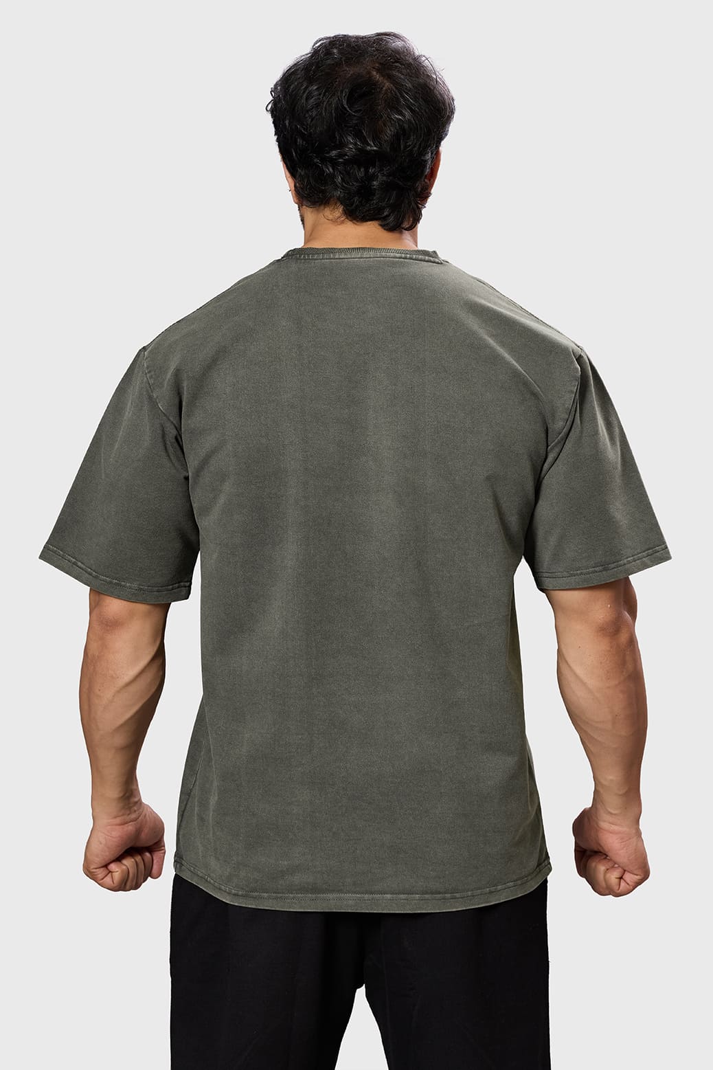 Shadow Washed Oversized T-shirt Olive
