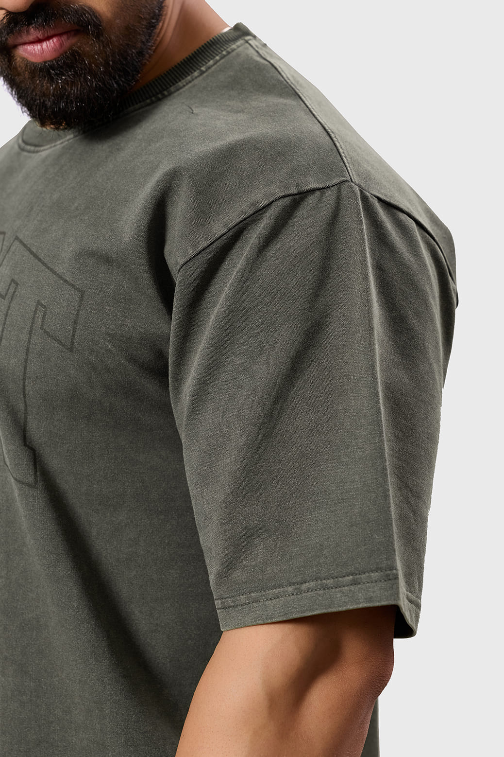 Shadow Washed Oversized T-shirt Olive
