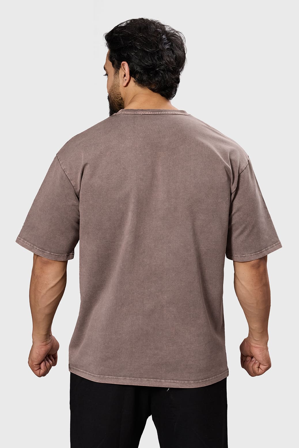 Shadow Washed Oversized T-shirt Brown