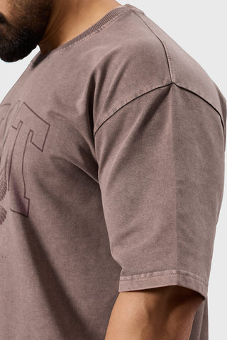 Shadow Washed Oversized T-shirt Brown