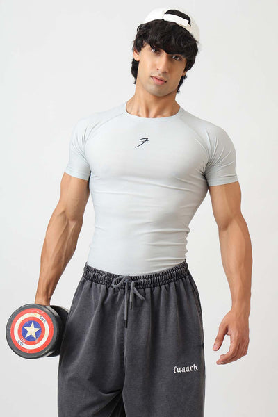 Structure Compression T-shirt Light Grey