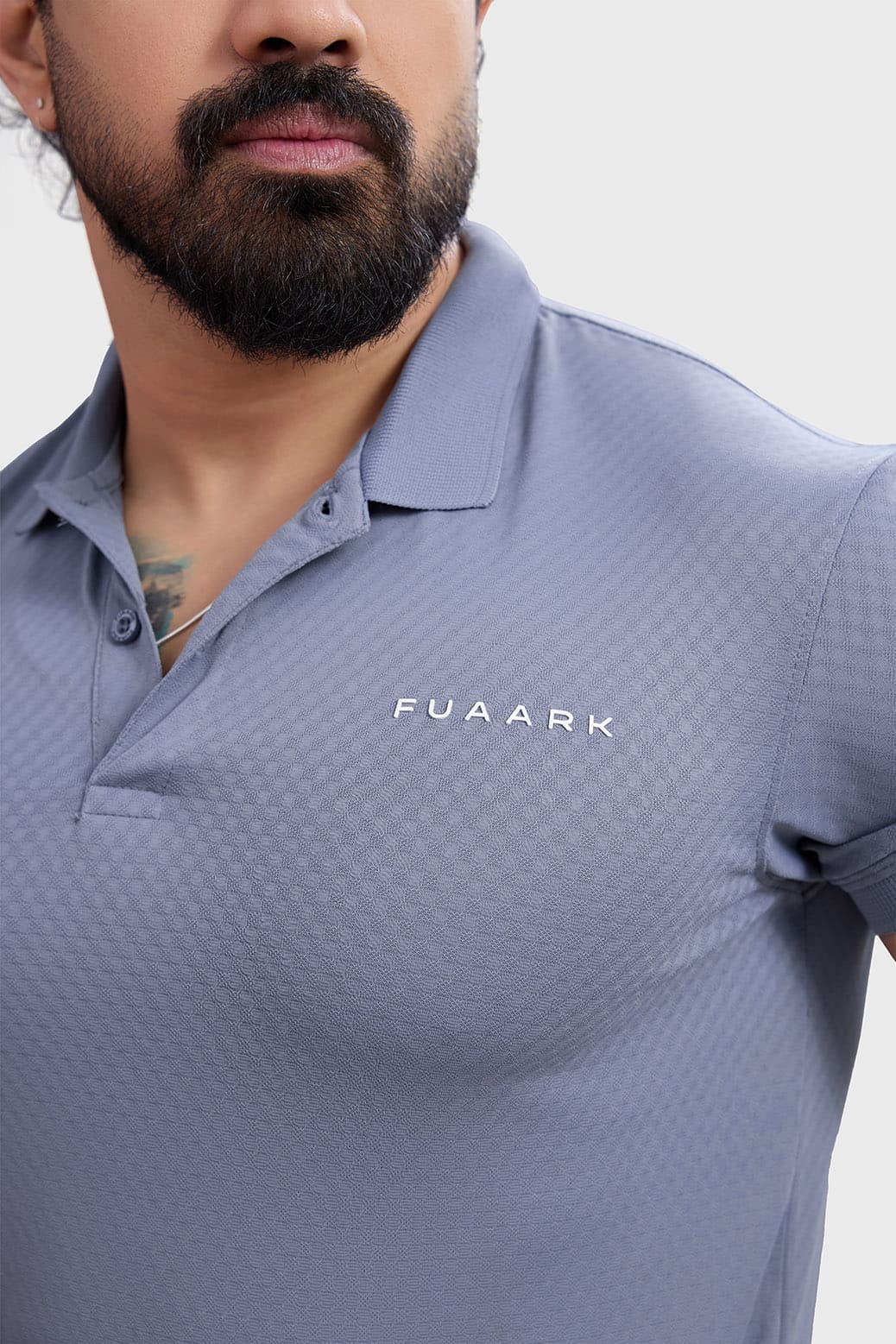 Wave Polo T-shirt Grey