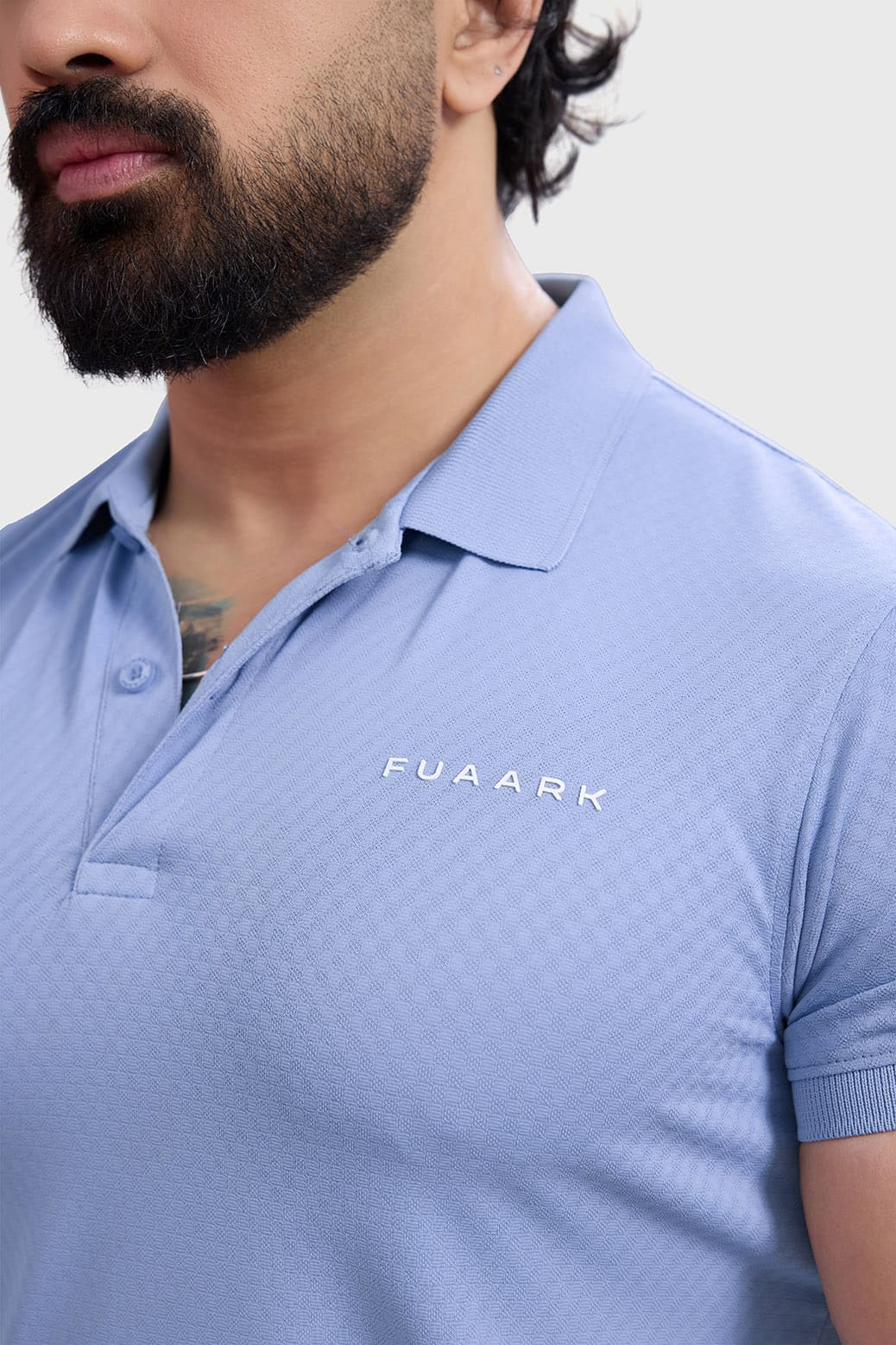 Wave Polo T-shirt Light Blue