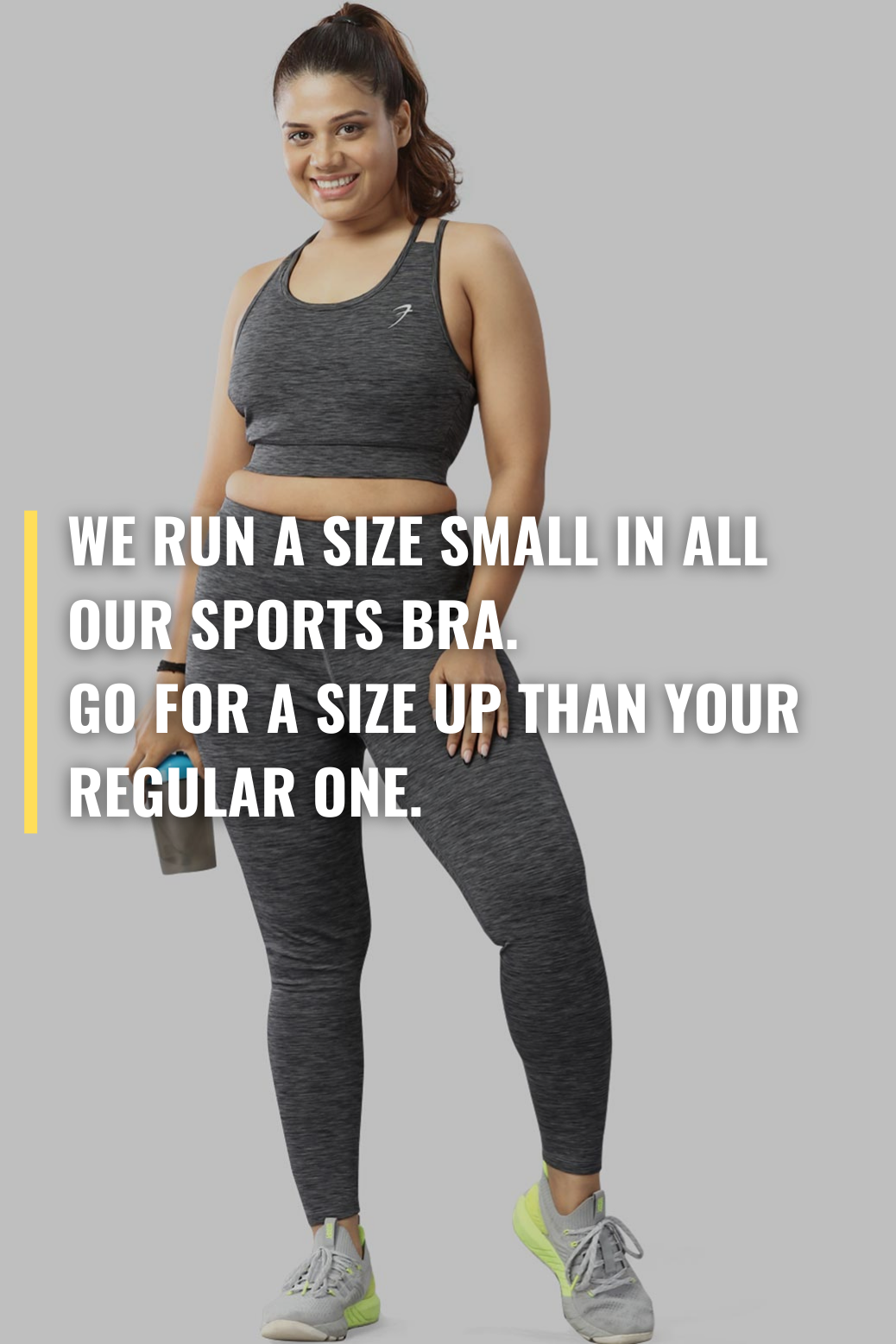 Essential Melange Sports Bra Grey