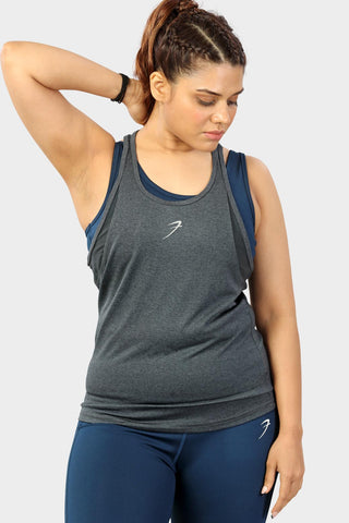 Bold Melange Tank Dark Grey