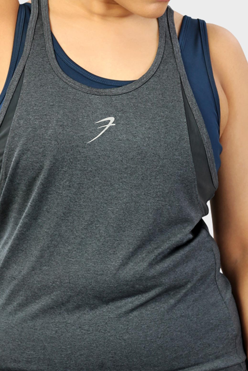 Bold Melange Tank Dark Grey