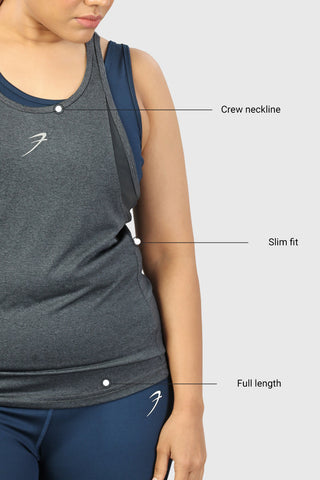 Bold Melange Tank Dark Grey