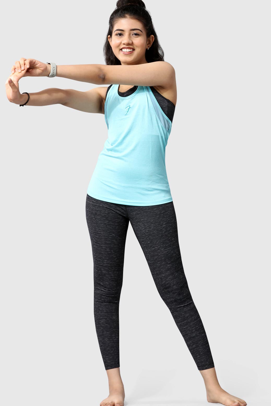 Bold Melange Tank Sky Blue