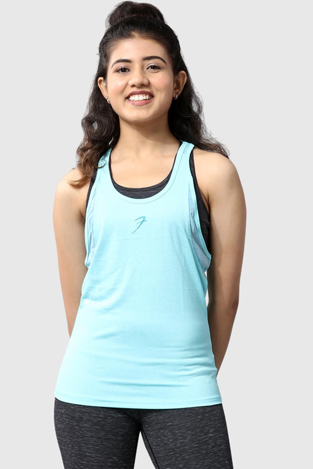 Bold Melange Tank Sky Blue