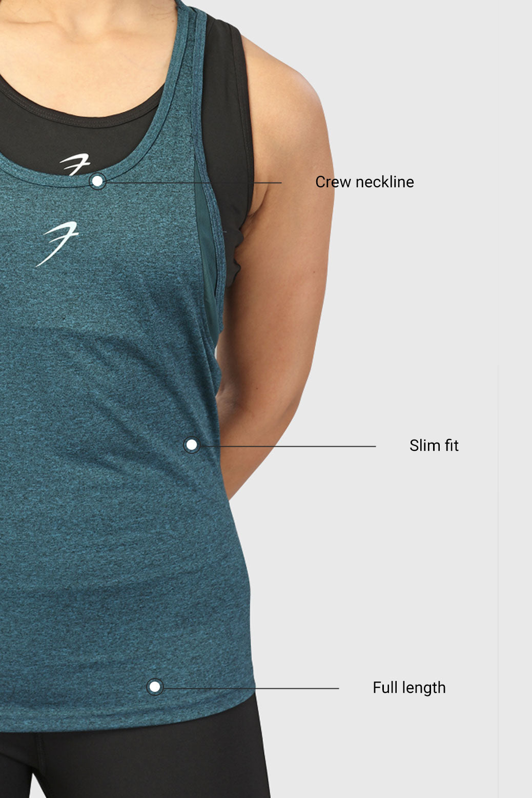 Bold Melange Tank Teal