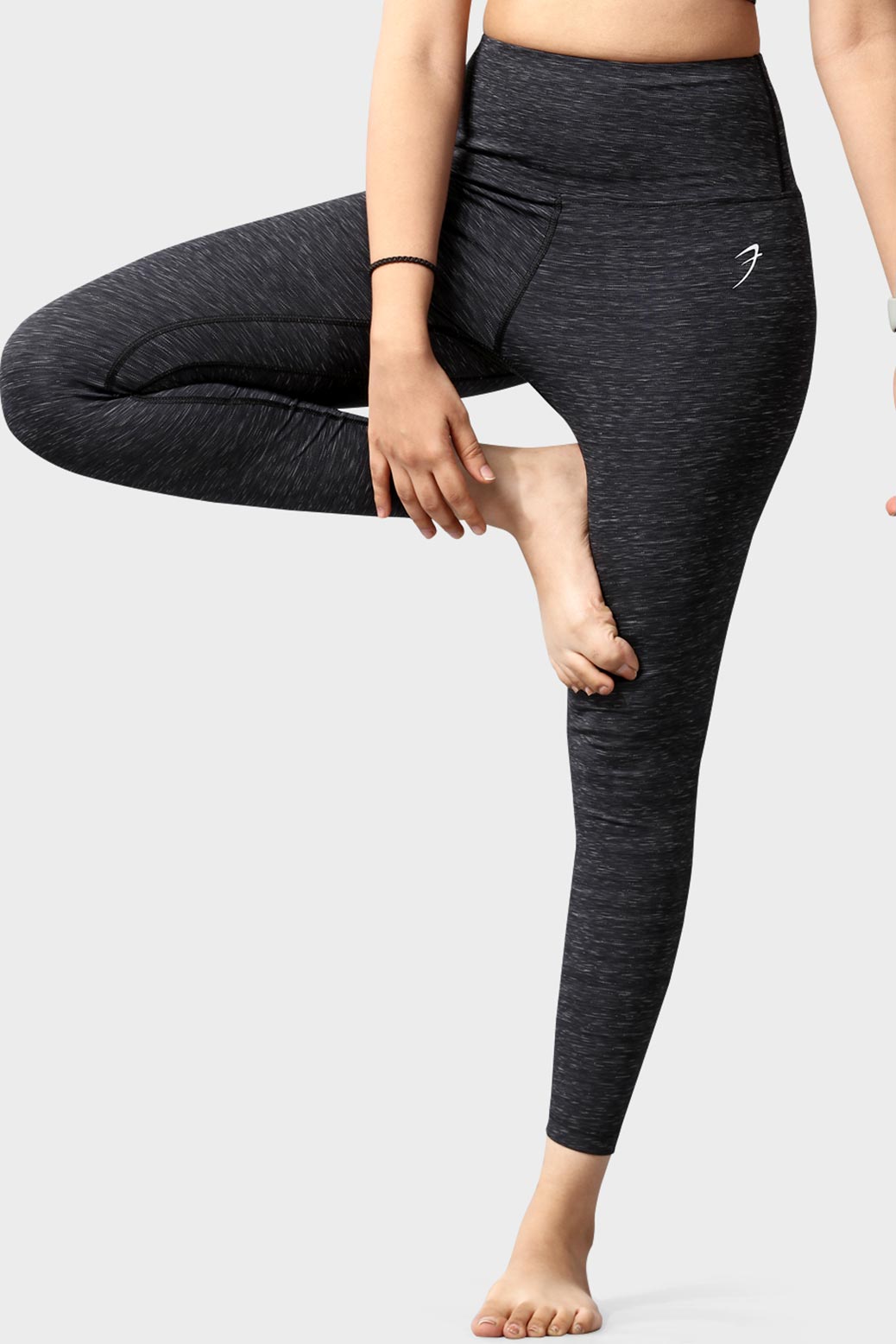 Essential Melange Leggings Black