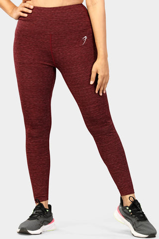 Essential Melange Leggings Maroon