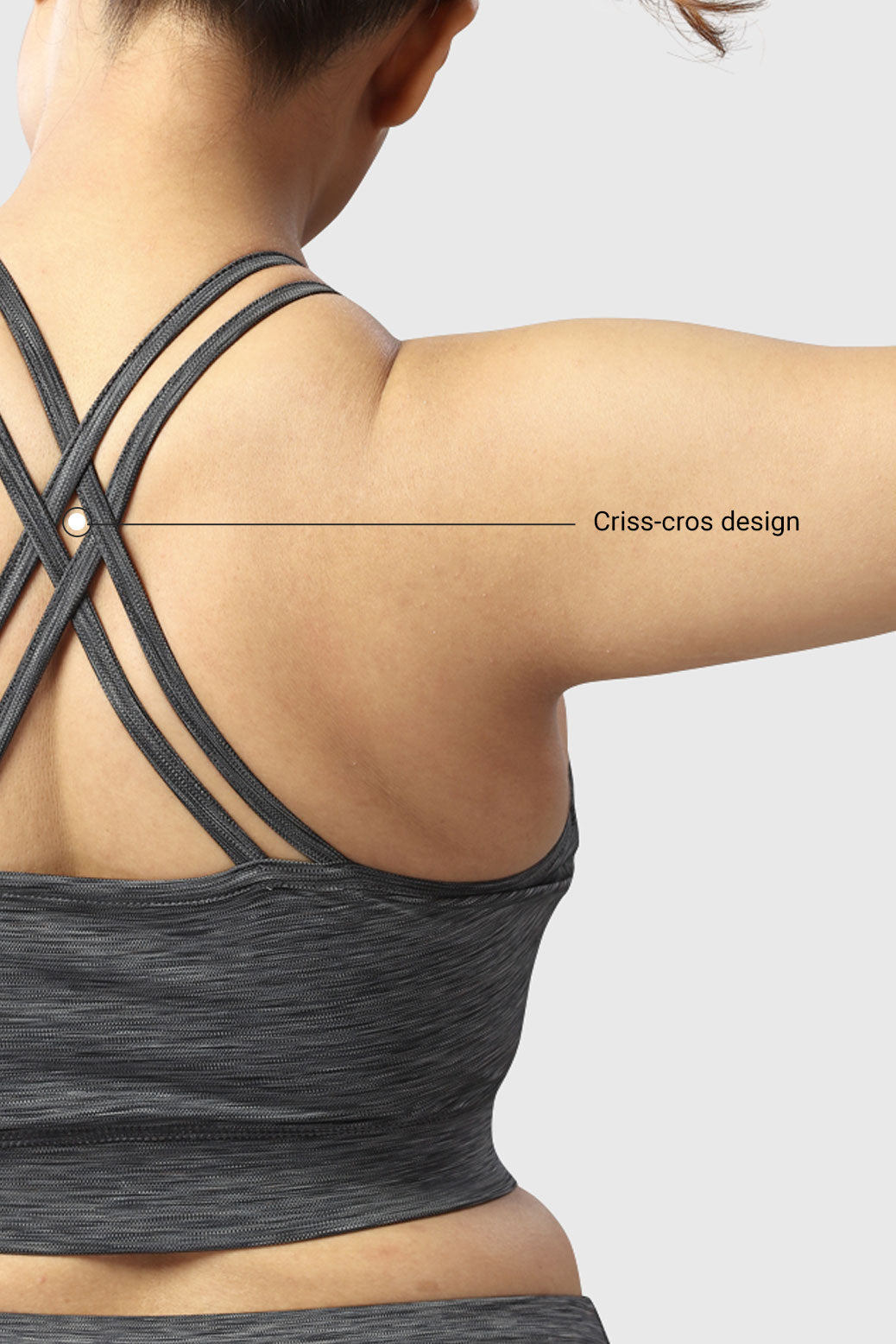 Essential Melange Sports Bra Grey