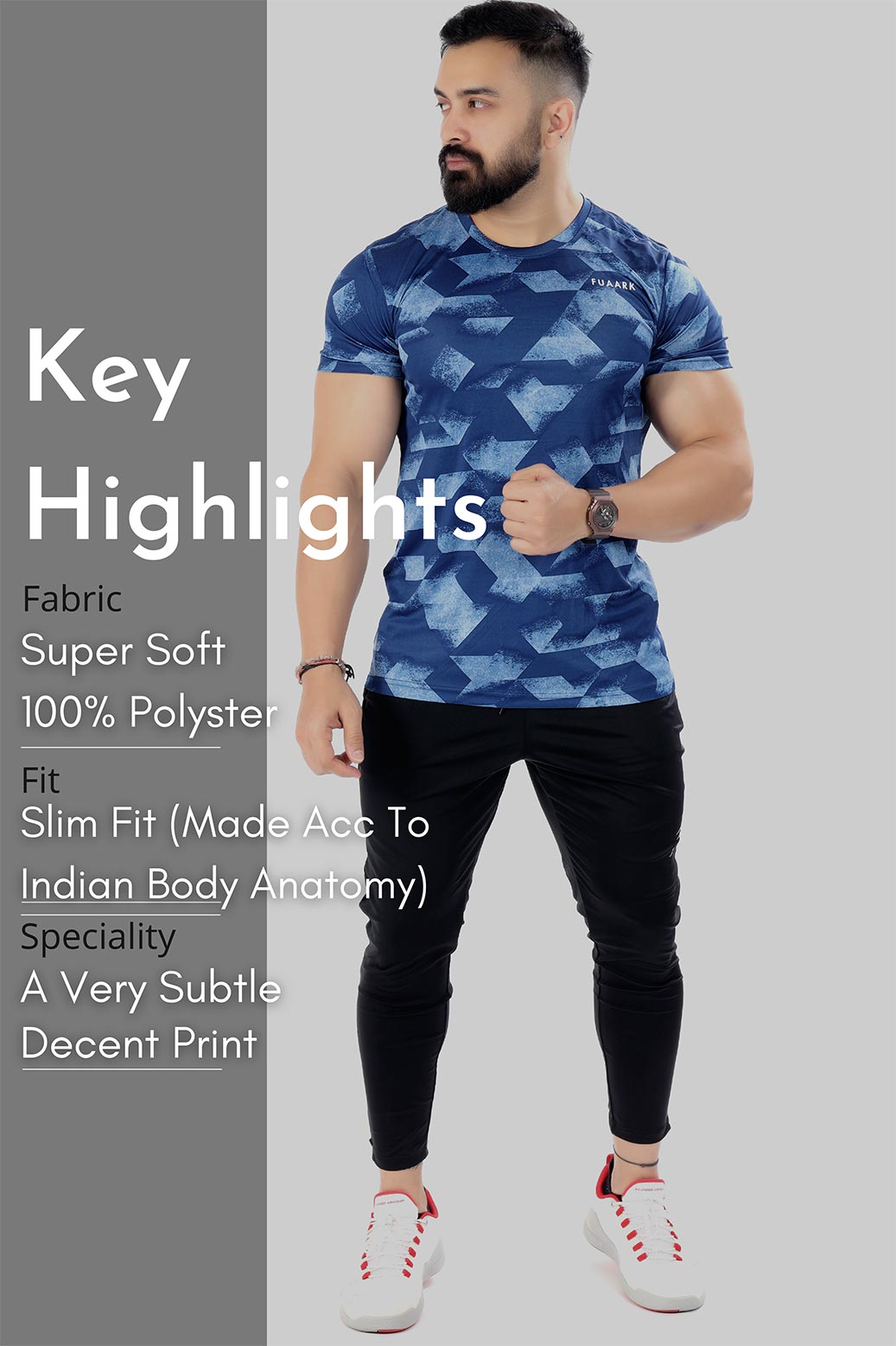 Aspire Tshirt Navy