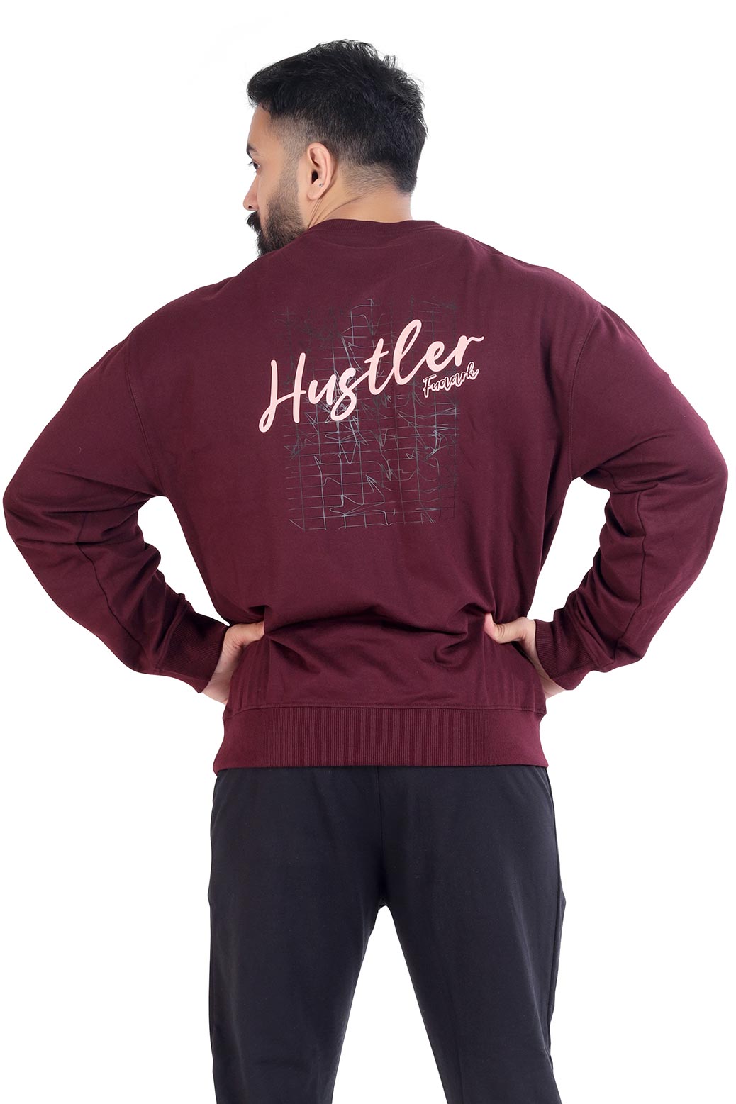 Hustler Oversized Sweatshirt Maroon