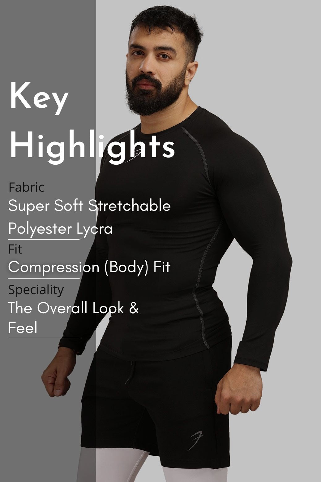 Compression Fullsleeves T-shirt Black