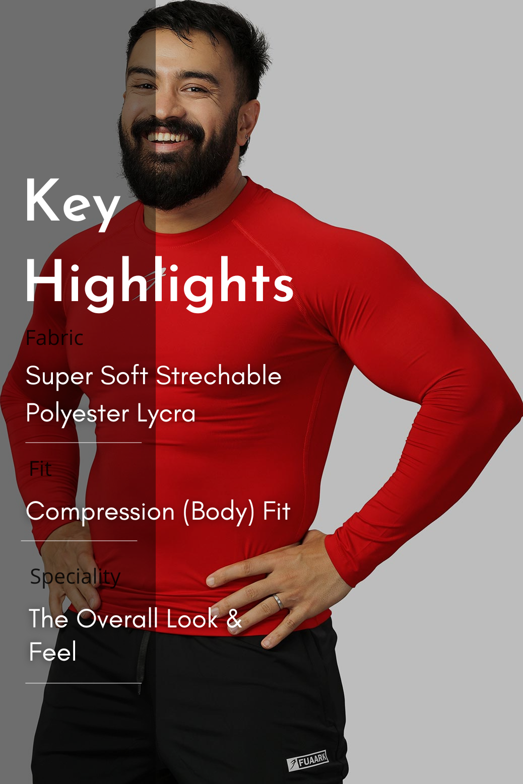 Compression Fullsleeves T-shirt Red