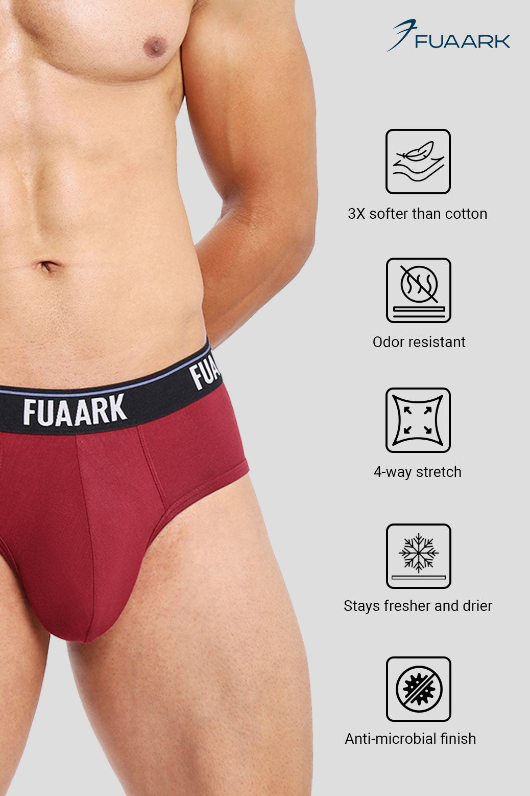 Ultra Soft Modal Brief Maroon