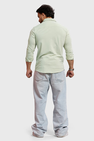 Aero Fullsleeves Shirt Light Green