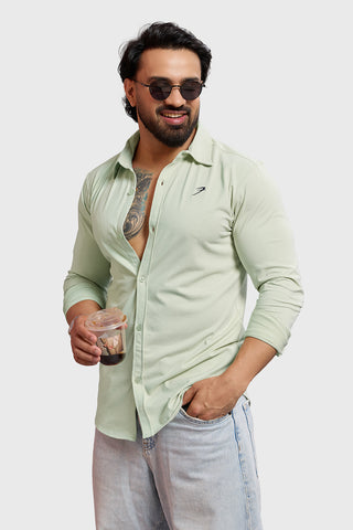 Aero Fullsleeves Shirt Light Green