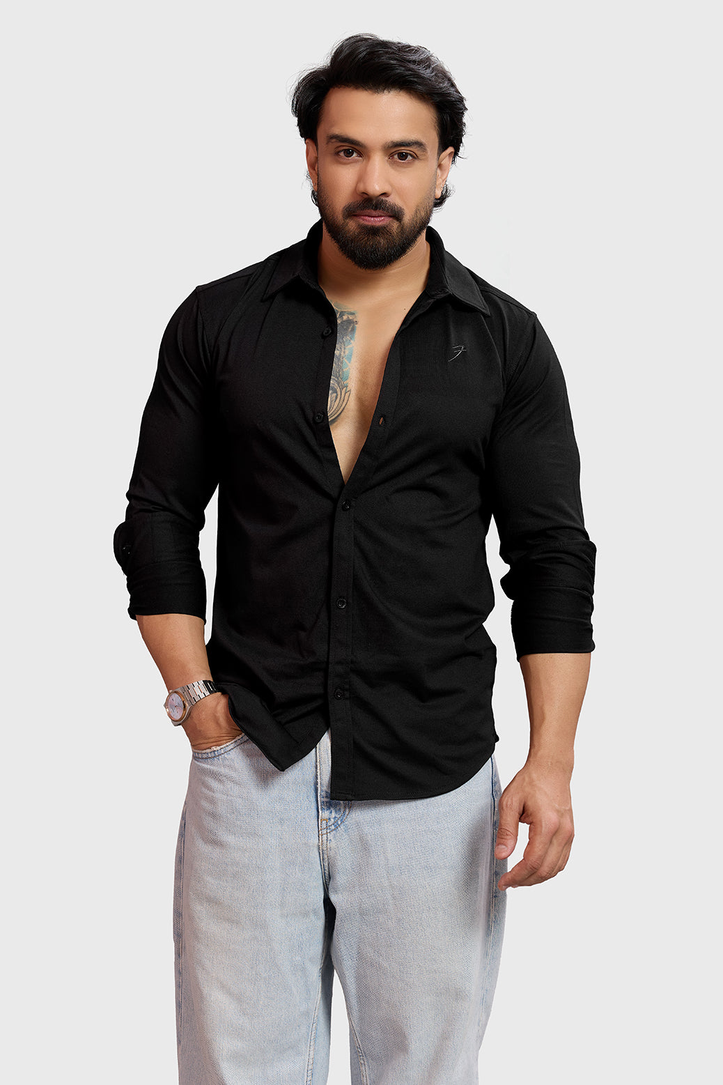 Aero Fullsleeves Shirt Black
