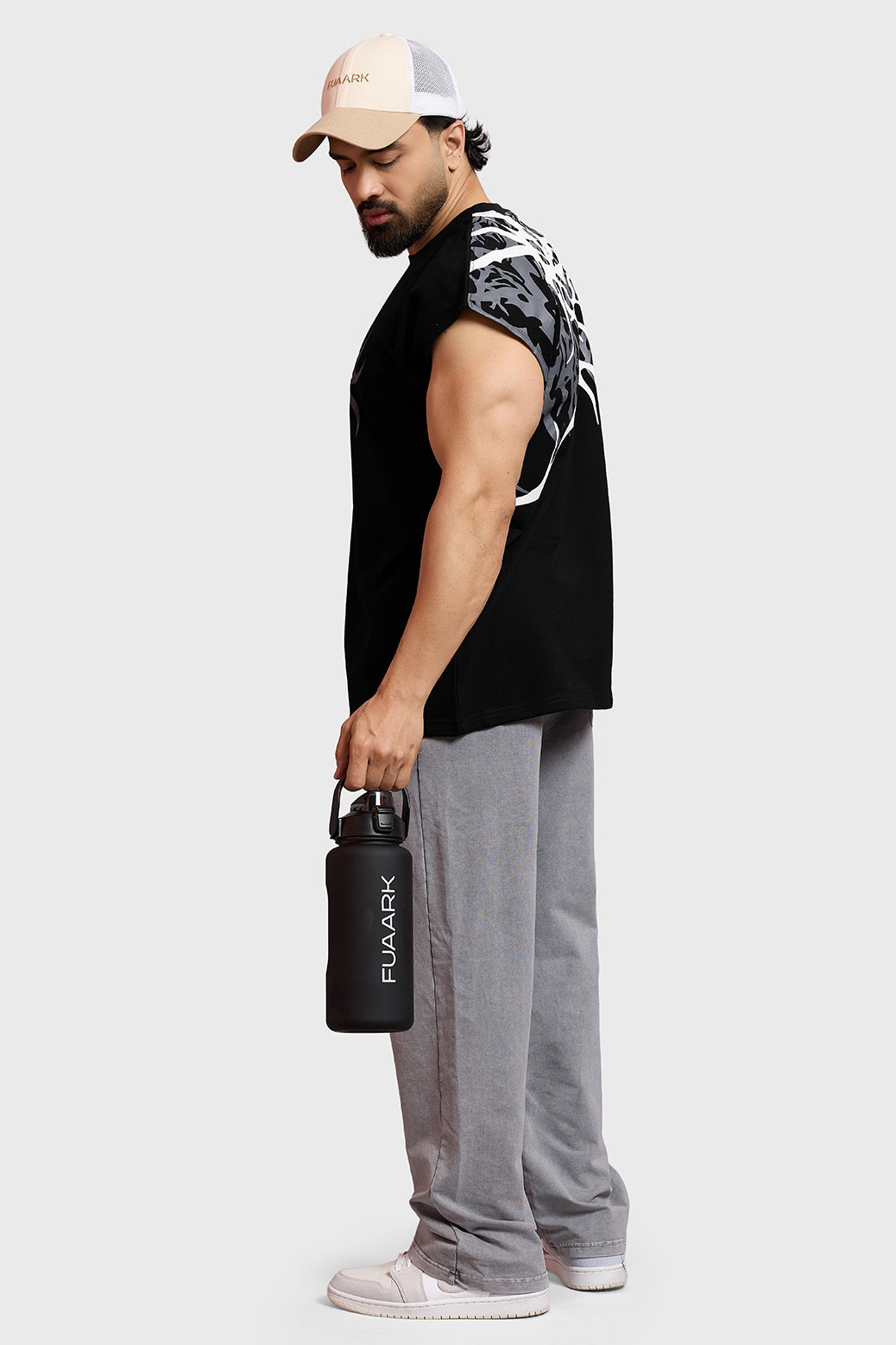 Grim Capsleeve Tank Black