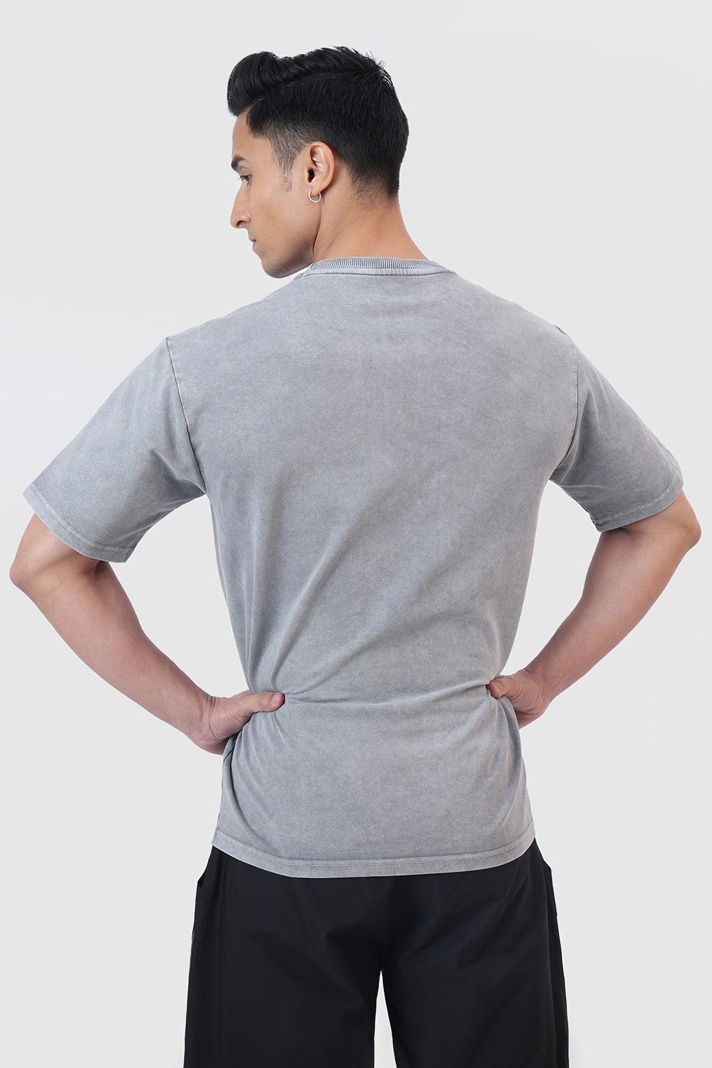 Shadow Washed Oversized T-shirt Light Grey