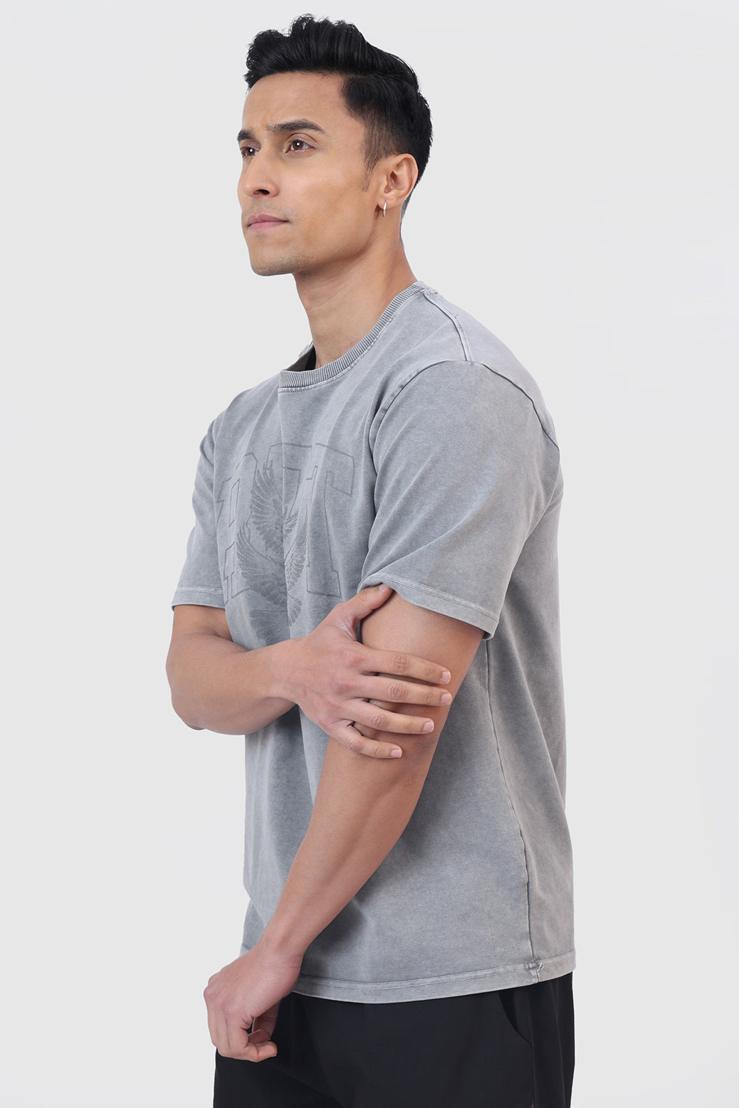 Shadow Washed Oversized T-shirt Light Grey